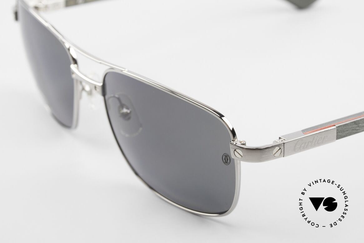 Cartier Santos De Cartier Large Wood Frame Polarized, "wood series": wood temples & flexible spring hinges, Made for Men