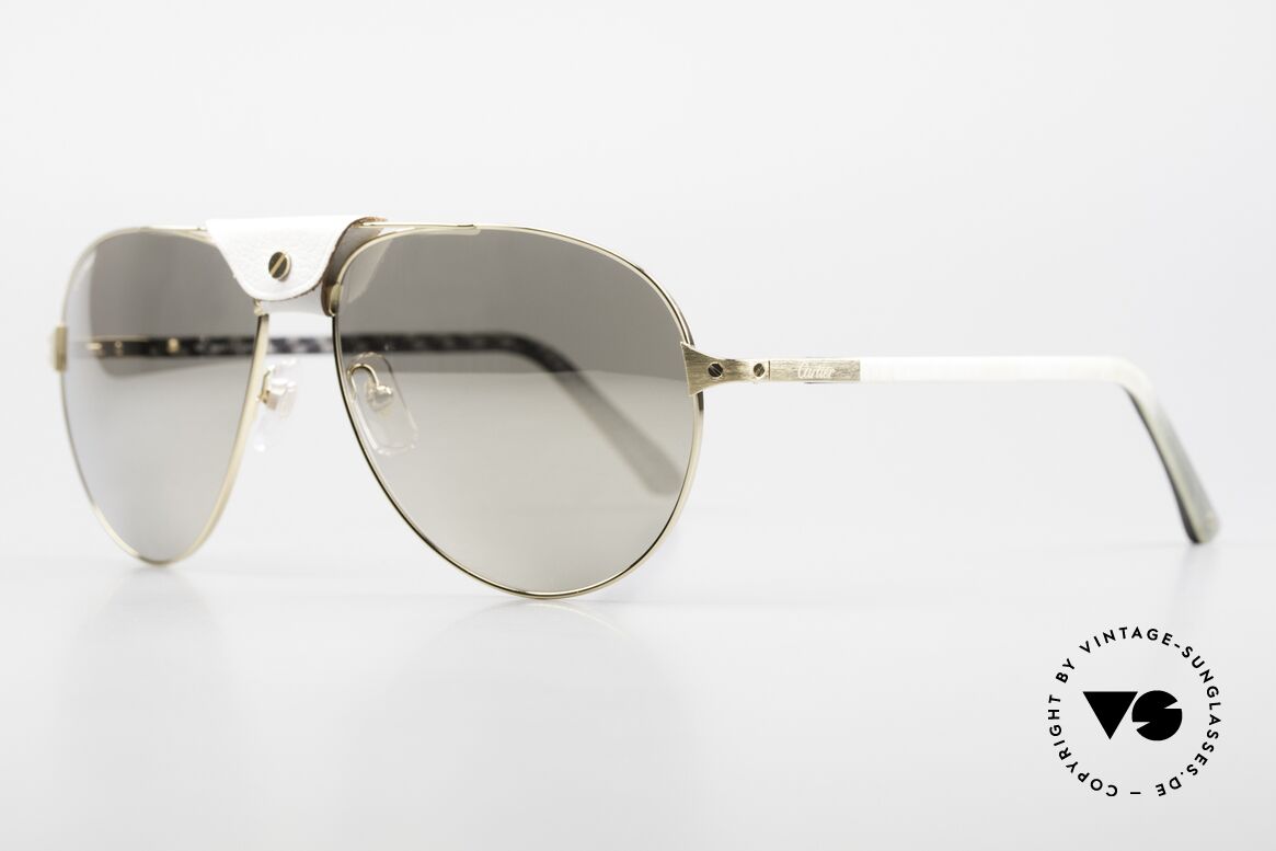 Cartier Limited CT0096S Buffalo Horn Gold Mirrored, fully gold-plated frame and gold-mirrored lenses, Made for Men