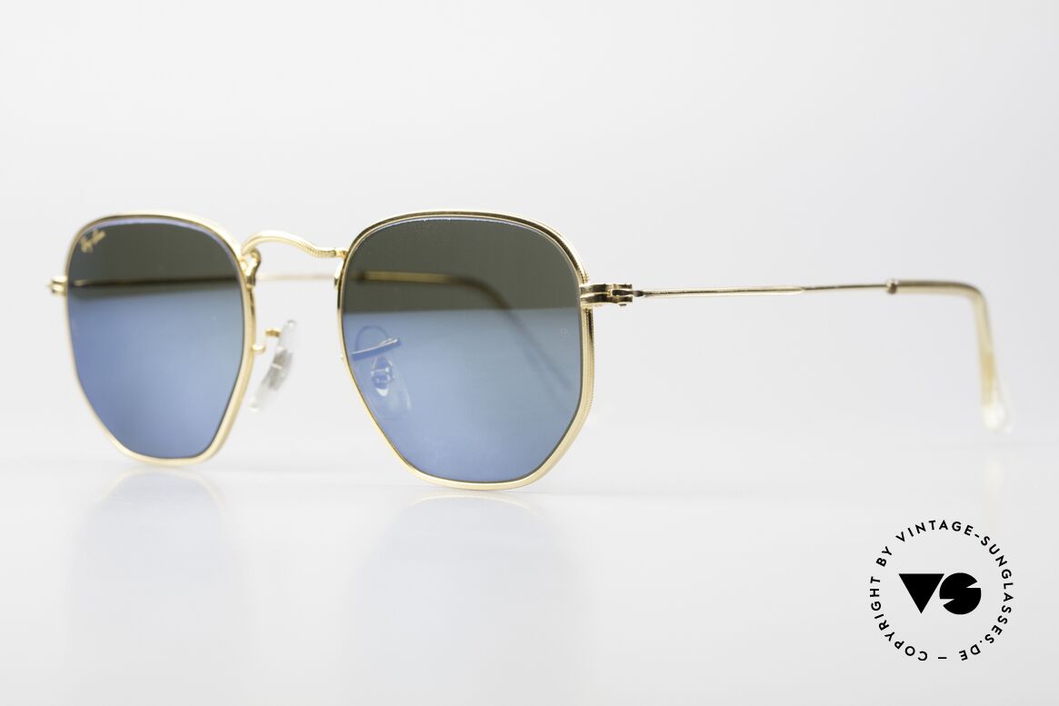 Ray Ban Classic Style III Blue Mirrored B&L Lenses, gold-plated luxury edition: really made in U.S.A., Made for Men and Women