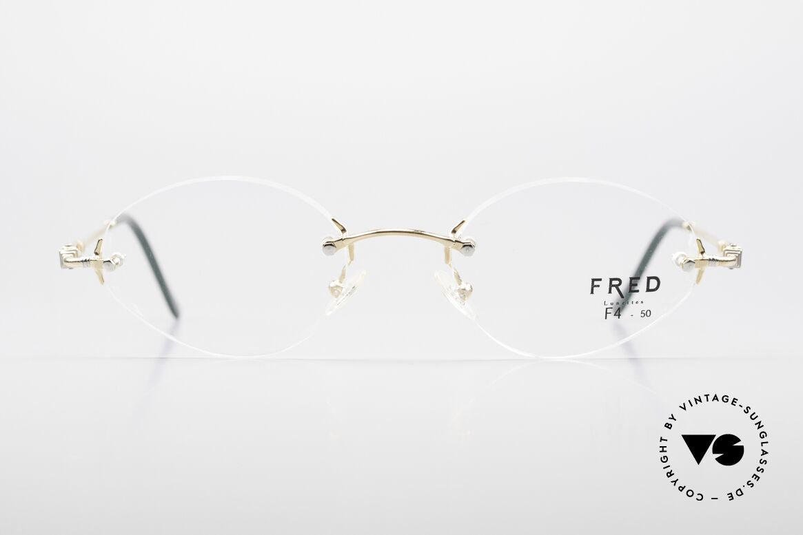 Fred Fidji F4 Rimless Eyeglasses Rose Gold, Fred glasses, model Fidji F4, 50/20, with DEMO lenses, Made for Women