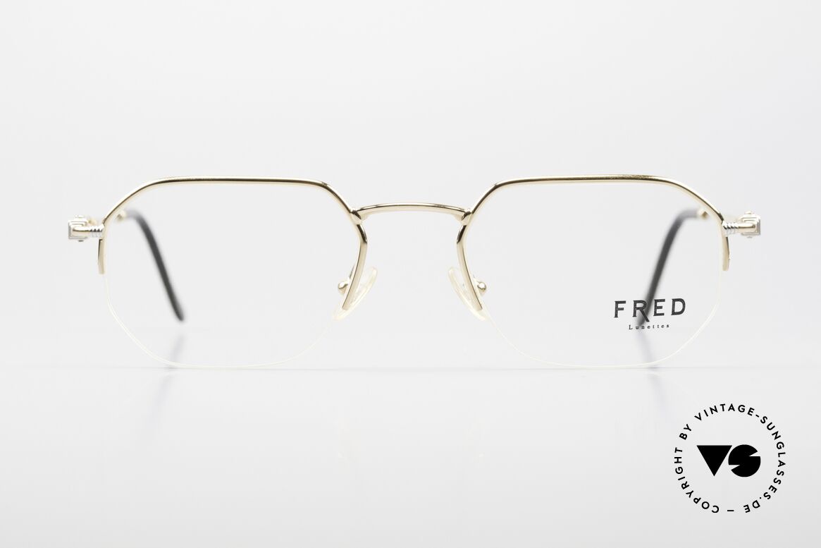 Fred Shetland Semi Rimless Luxury Frame, marine design (distinctive Fred) in high-end quality, Made for Men