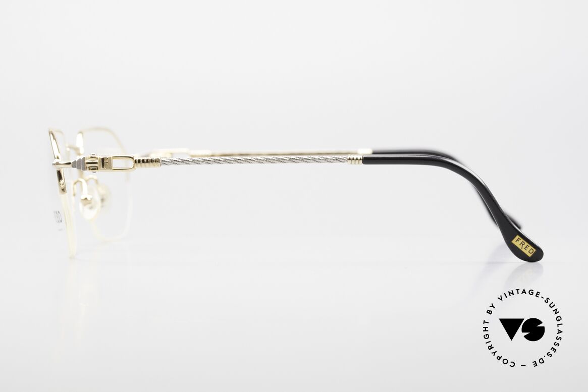 Fred Shetland Semi Rimless Luxury Frame, precious bicolor edition in size 51°20 (medium size), Made for Men
