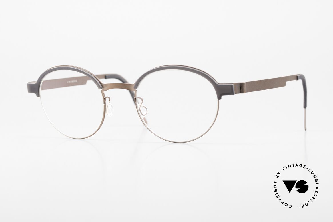 Lindberg 9840 Strip Titanium Panto Designer Glasses Men, panto Lindberg Strip Titanium eyeglasses from 2018, Made for Men