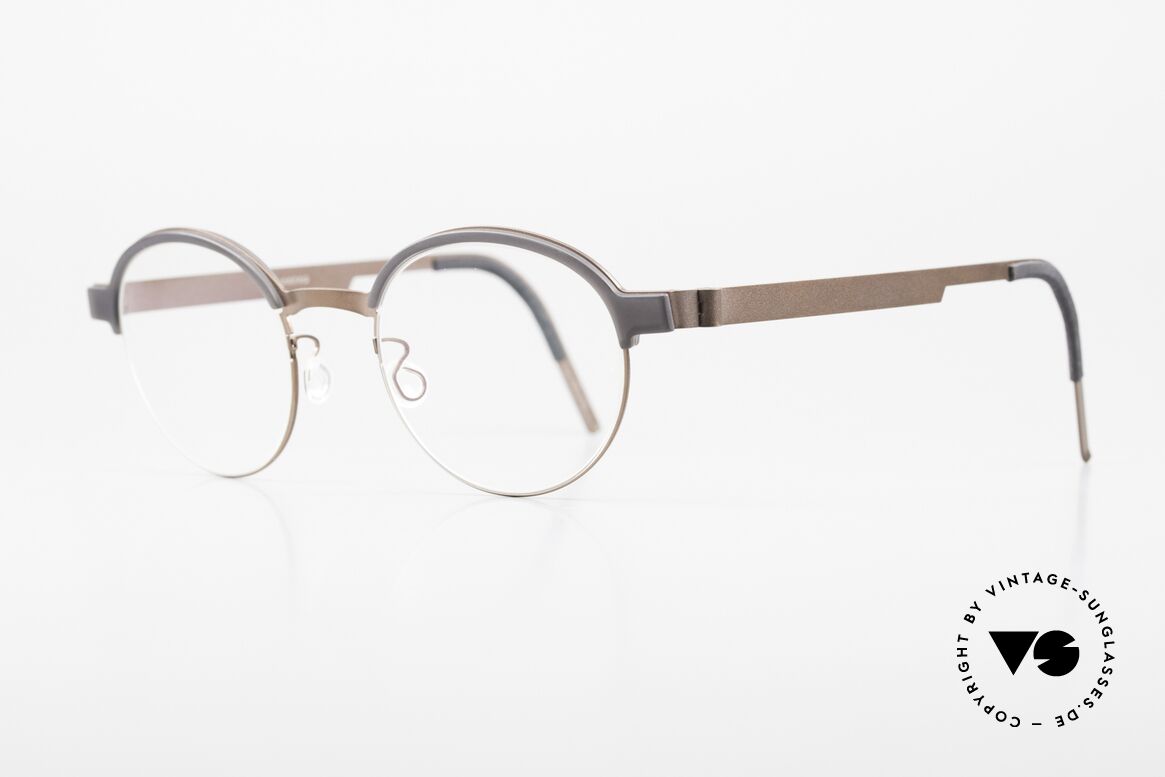 Lindberg 9840 Strip Titanium Panto Designer Glasses Men, light as a feather but extremely stable & very durable, Made for Men
