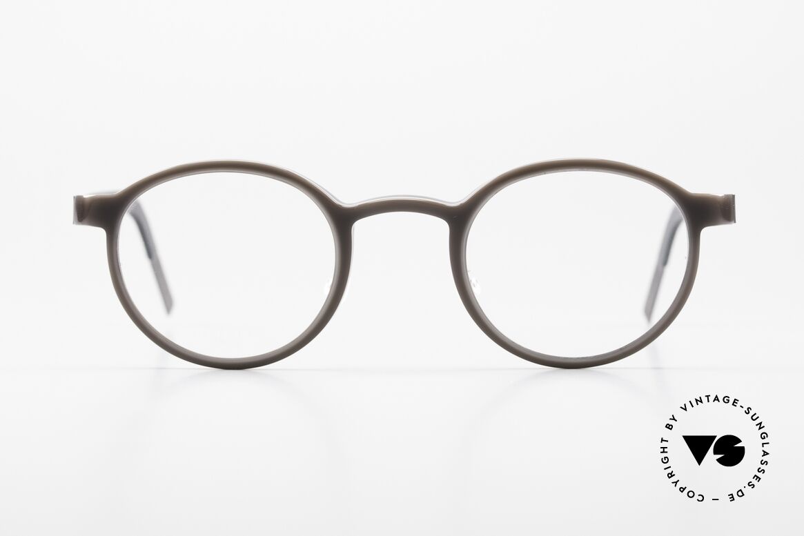 Lindberg 1014 Acetanium Round Designer Specs Panto, timeless round LINDBERG Acetanium frame in brown, Made for Men and Women