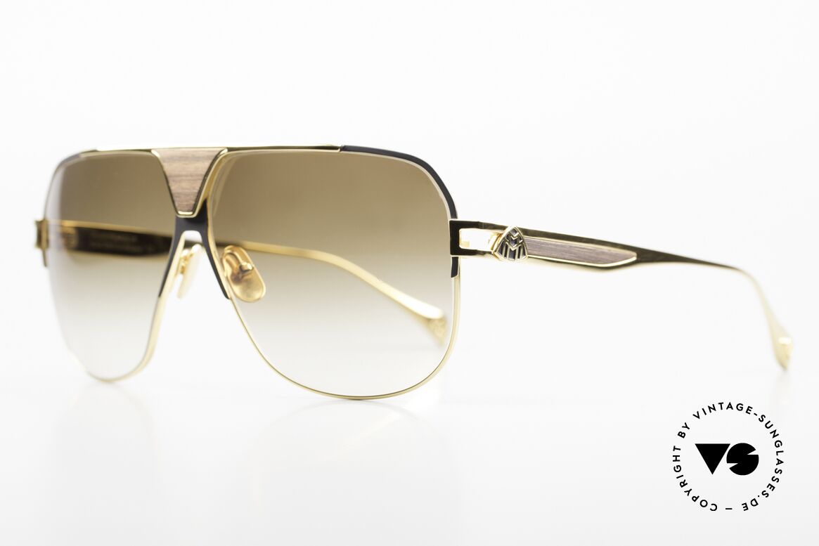 Maybach The Player I 24kt Gold Plated Titanium Wood, with precious wood applications in black satin / ebony, Made for Men
