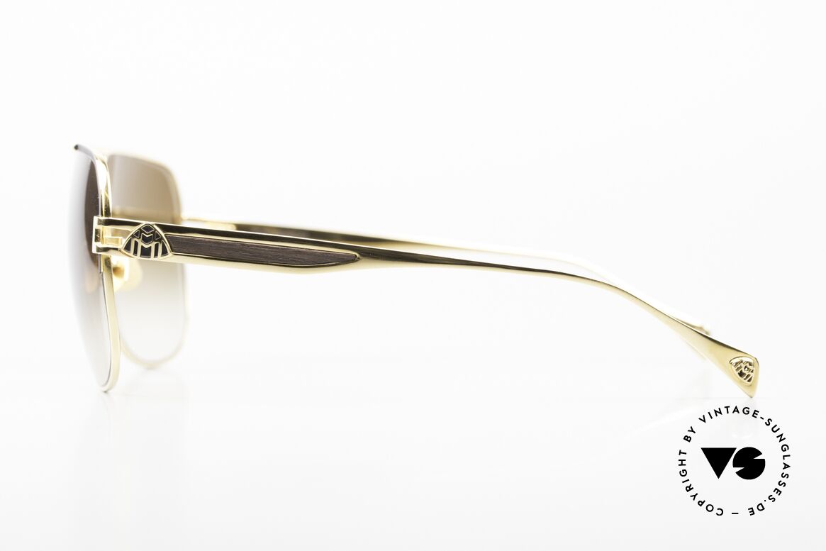 Maybach The Player I 24kt Gold Plated Titanium Wood, with ZEISS anti-reflective sun lenses (only the best), Made for Men