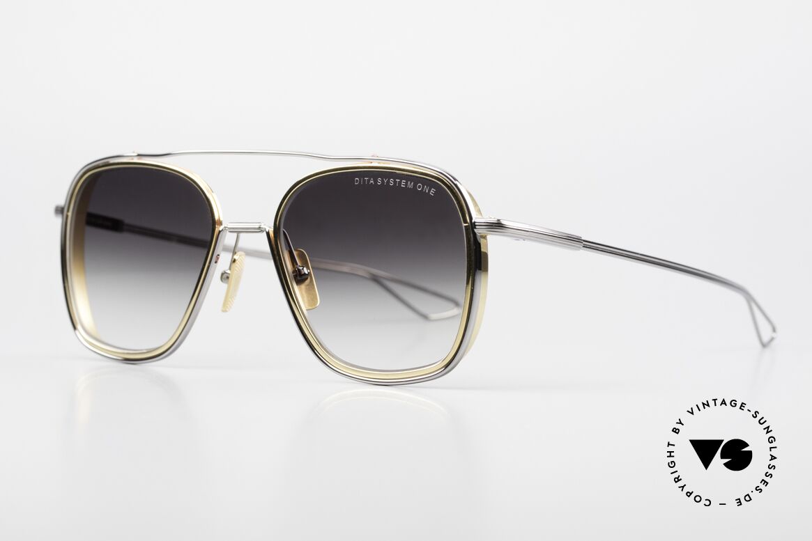 DITA System One Men's Shades Navigator Style, costly palladium-plated & yellow-gold luxury frame, Made for Men