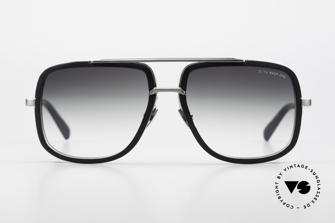 DITA Mach One Men's Shades Square Pilot, DITA Mach-One, DRX-2030-E-BLK-SLV in size 59/17, Made for Men