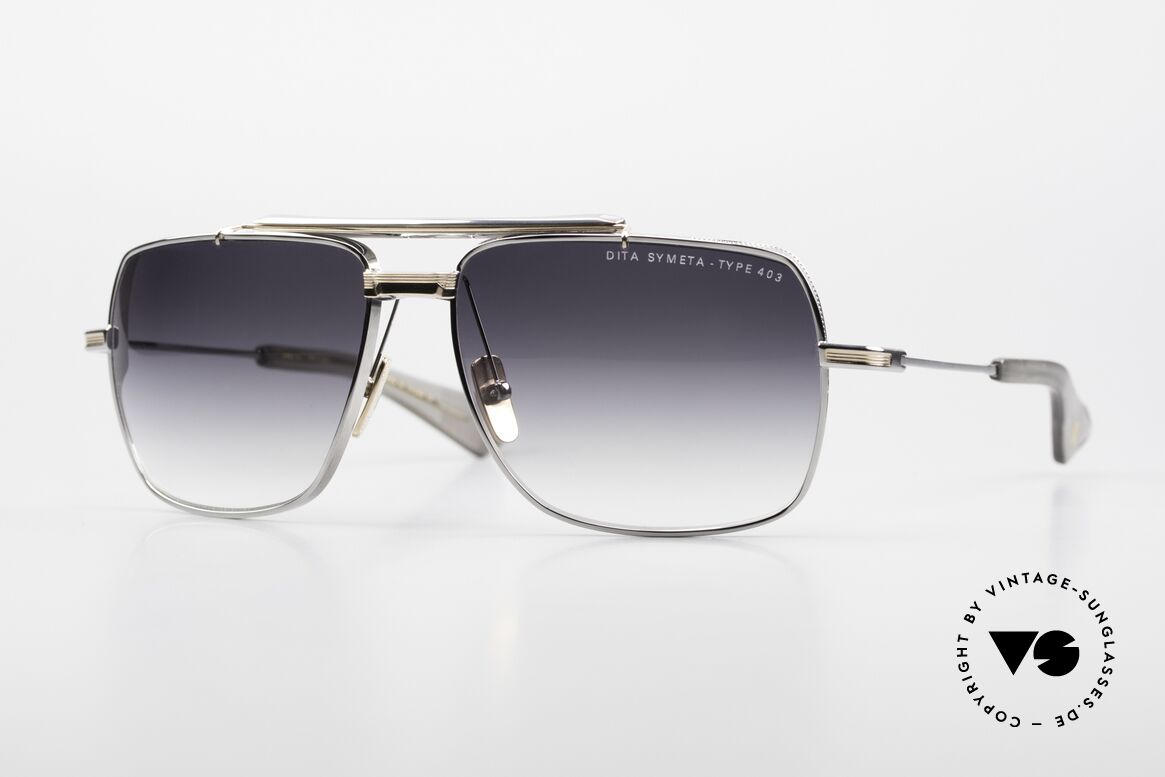 DITA Symeta Type 403 Flight Series Frame Palladium, DITA Symeta 403, DTS-126-PLD-GLD;  size 62/16, Made for Men