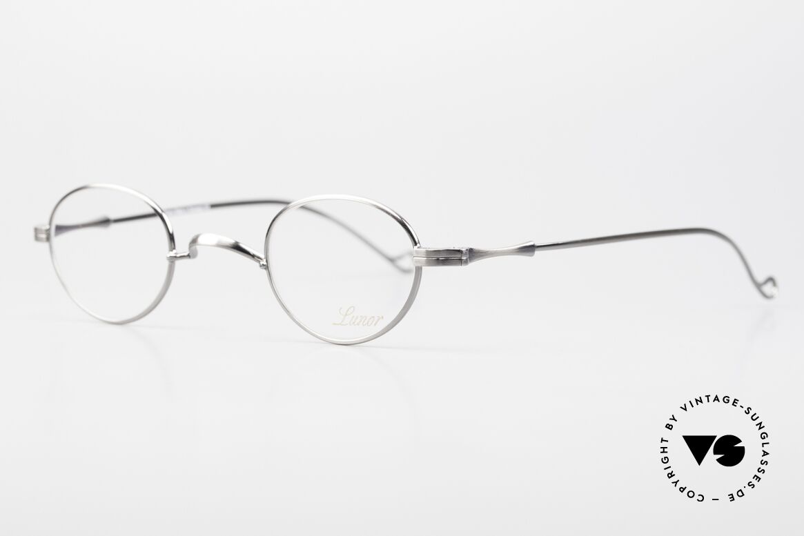 Lunor II 03 XS Eyeglasses Antique Silver, XS size 37,5/26, can be glazed with strong prescriptions, Made for Men and Women