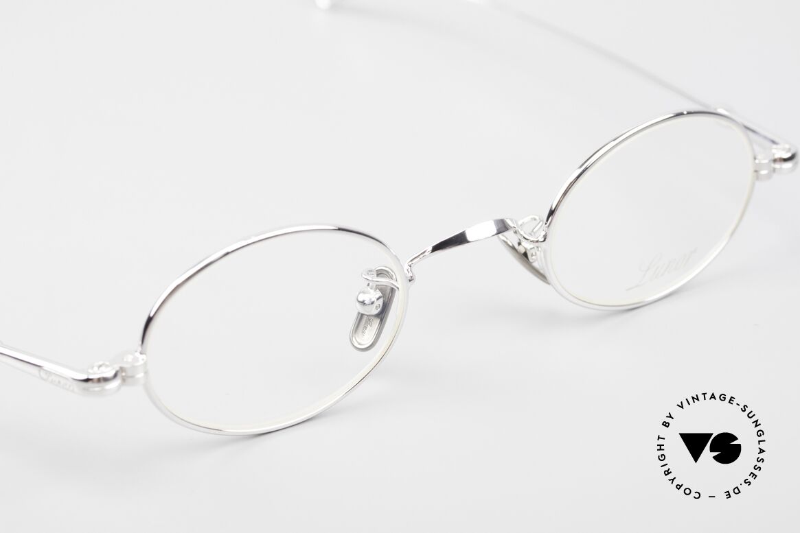 Lunor V 101 Small Oval Frame Platinum, of course, an unworn original with pure titanium pads, Made for Men and Women