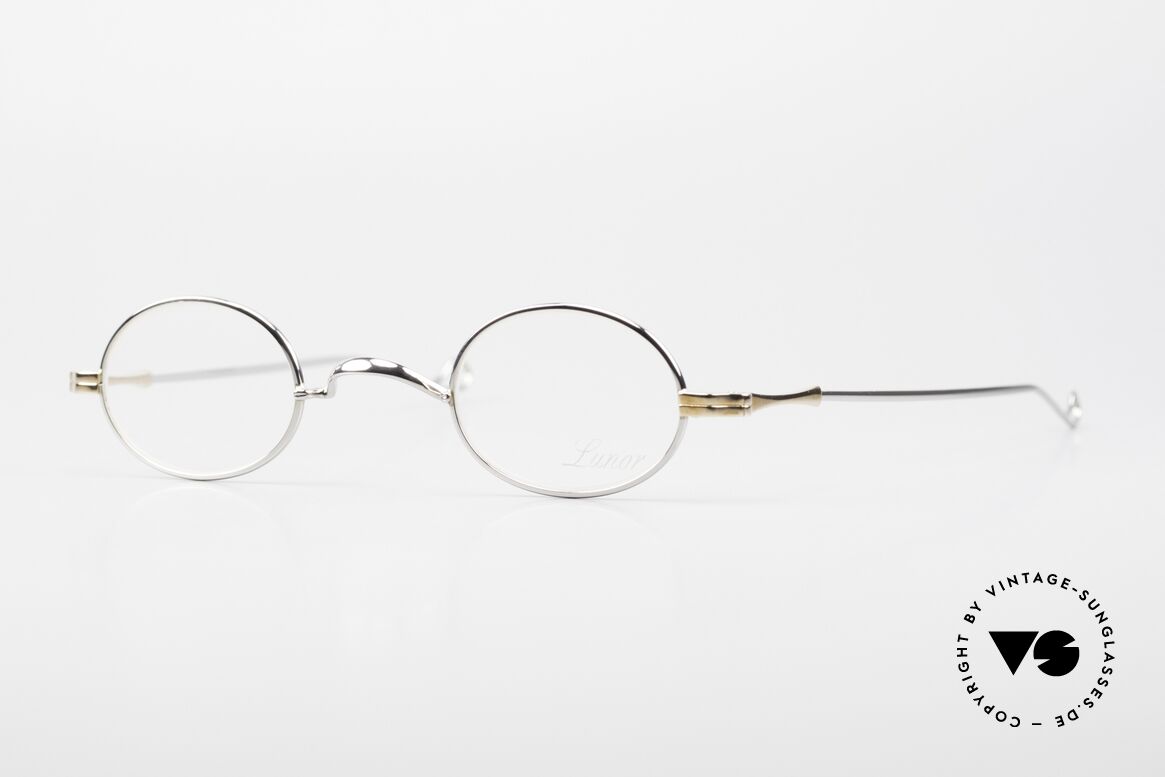 Lunor II 04 Oval Frame Limited Bicolor, extra small oval vintage glasses of the Lunor II Series, Made for Men and Women