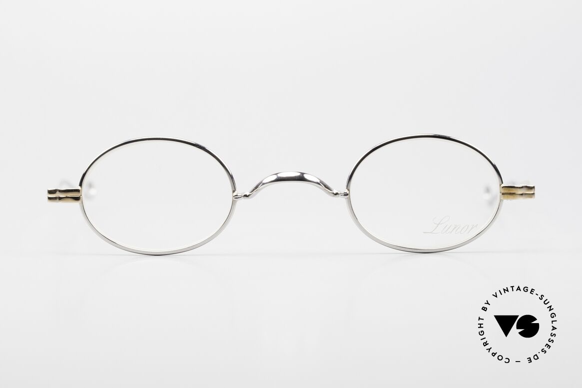 Lunor II 04 Oval Frame Limited Bicolor, extra small oval vintage glasses of the Lunor II Series, Made for Men and Women