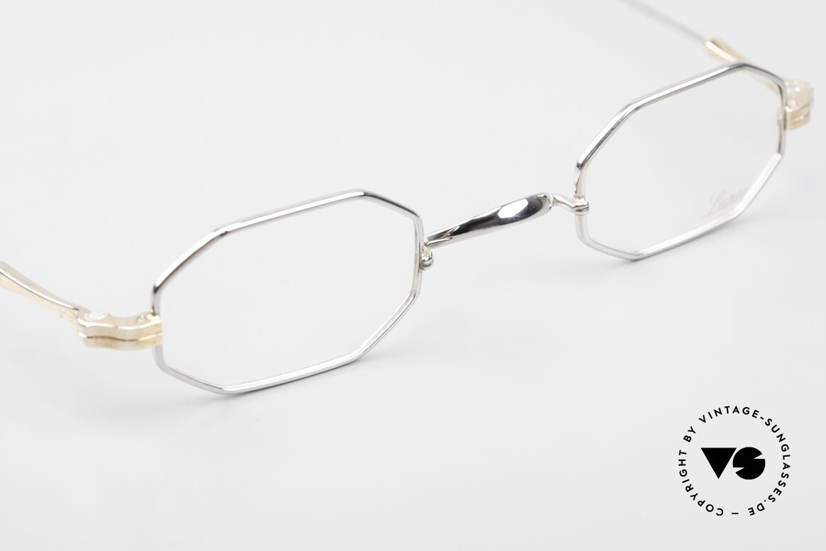 Lunor II 01 Octagonal Limited Bicolor, XS size 37/24, can be glazed with strong prescriptions, Made for Men and Women
