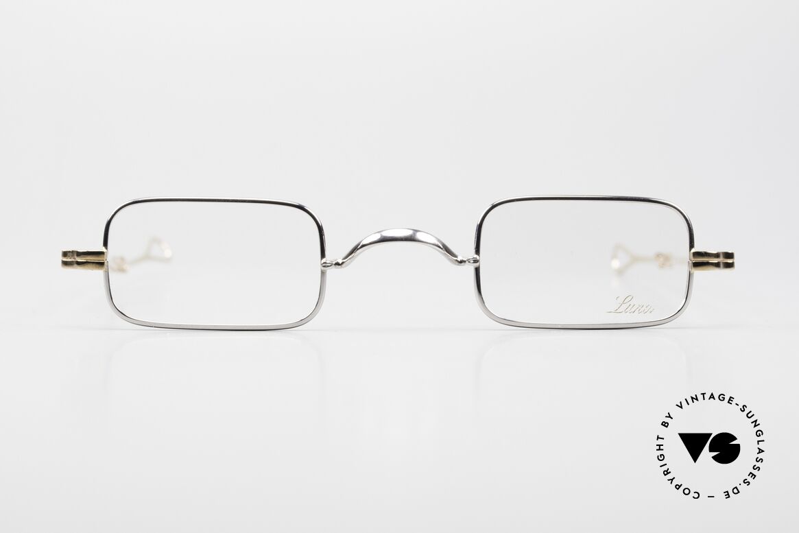 Lunor I 13 Telescopic Square Eyeglasses Bicolor, strikingly angular frame: Limited Bicolor Edition!, Made for Men and Women