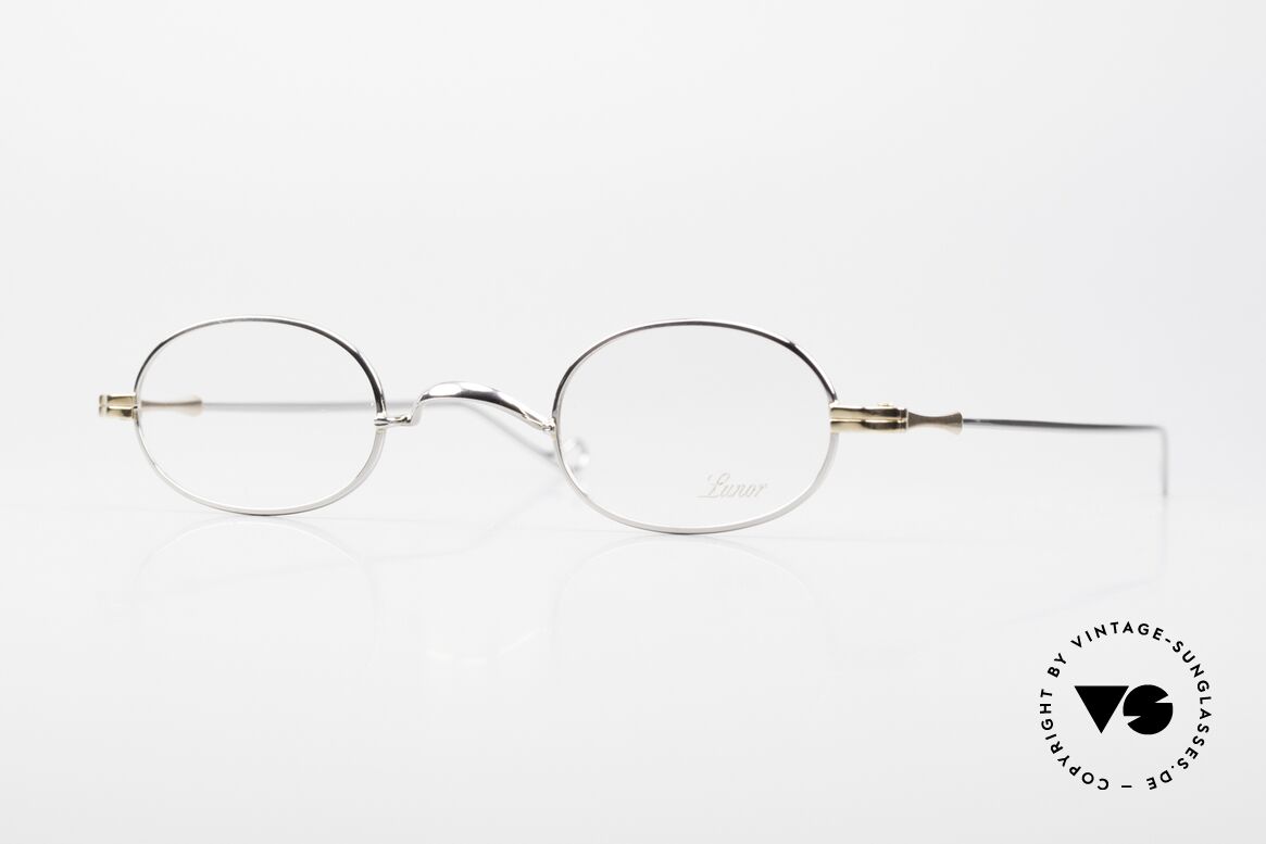 Lunor II 08 Oval Frame Limited Bicolor, platinum-plated frame with temple joints in rosé-gold, Made for Men and Women
