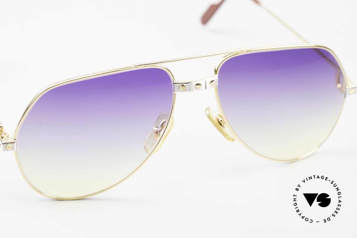 Cartier Vendome Santos - M Purple To Yellow Gradient, ultra rare, new lenses (from purple to yellow gradient), Made for Men and Women