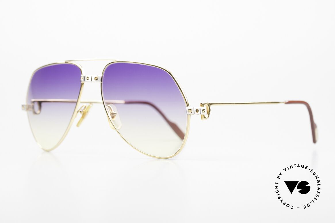 Cartier Vendome Santos - M Purple To Yellow Gradient, Santos Decor (with 3 screws): MEDIUM size 59-16, 140, Made for Men and Women