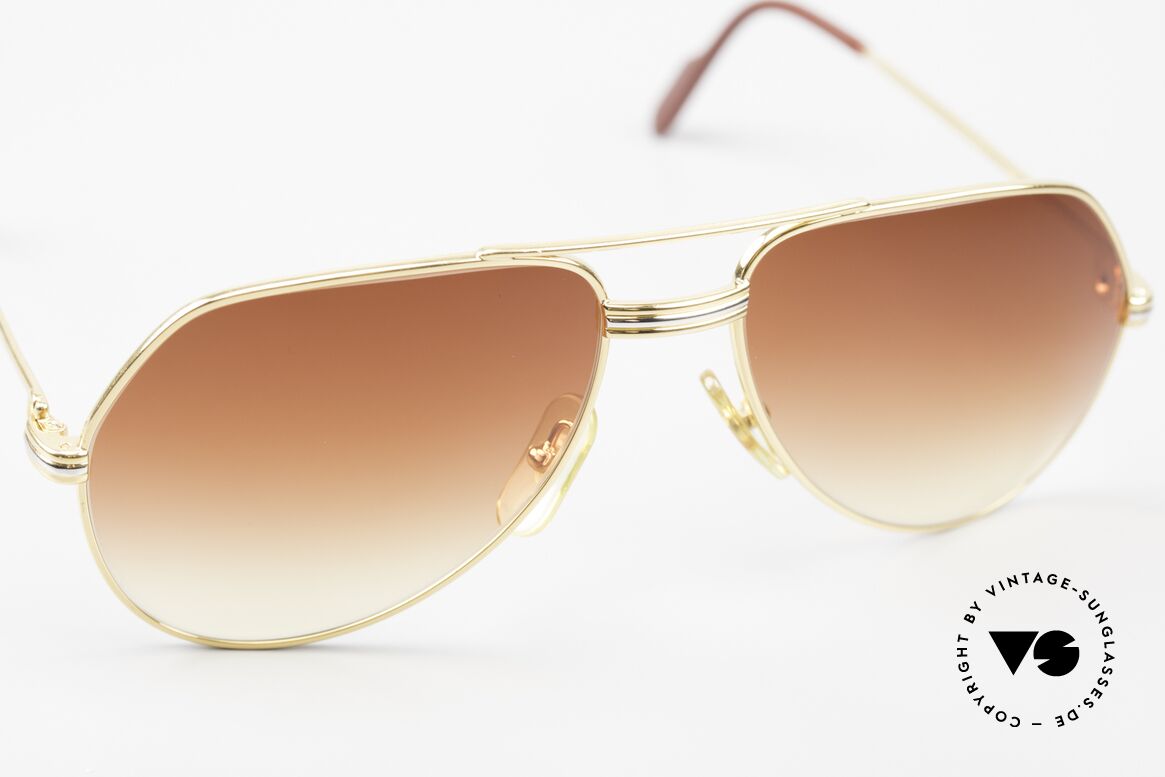 Cartier Vendome LC - S Luxury Sunglasses from 1983, new, reddish brown gradient sun lenses; 100% UV protect., Made for Men and Women