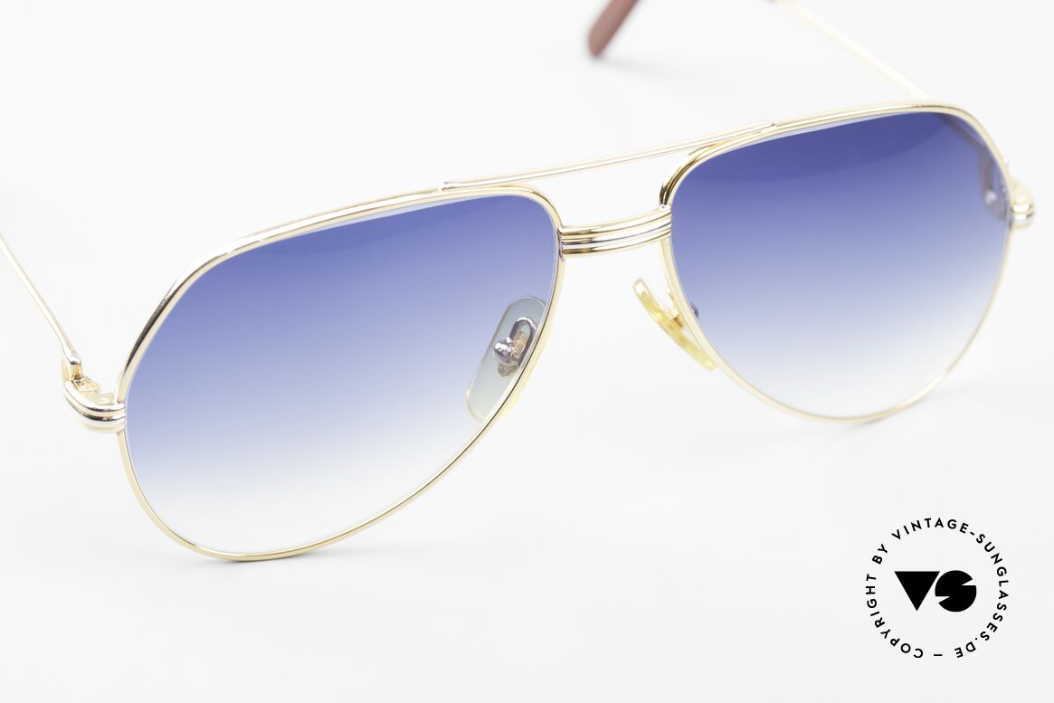 Cartier Vendome LC - S Luxury Sunglasses from 1983, new, blue-gradient sun lenses, with 100% UV protection, Made for Men and Women