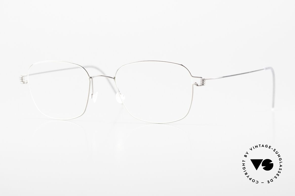 Lindberg Santi Air Titan Rim Classic Men's Frame Silver, LINDBERG Air Titanium Rim eyeglasses in size 47-18, Made for Men
