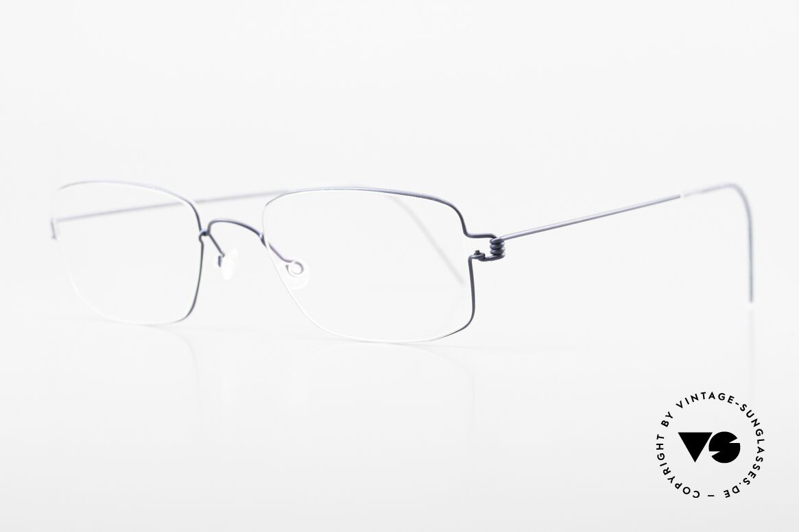 Lindberg Helios Air Titan Rim Men's Frame In Dark Blue, simply timeless, stylish & innovative: grade 'vintage', Made for Men