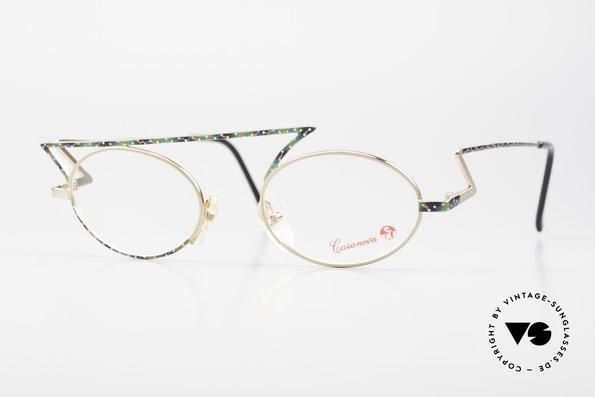 Casanova LC30 ZigZag Frame Flash Design, Casanova eyeglasses, mod. LC30, size 48/20, col. 01, Made for Men and Women