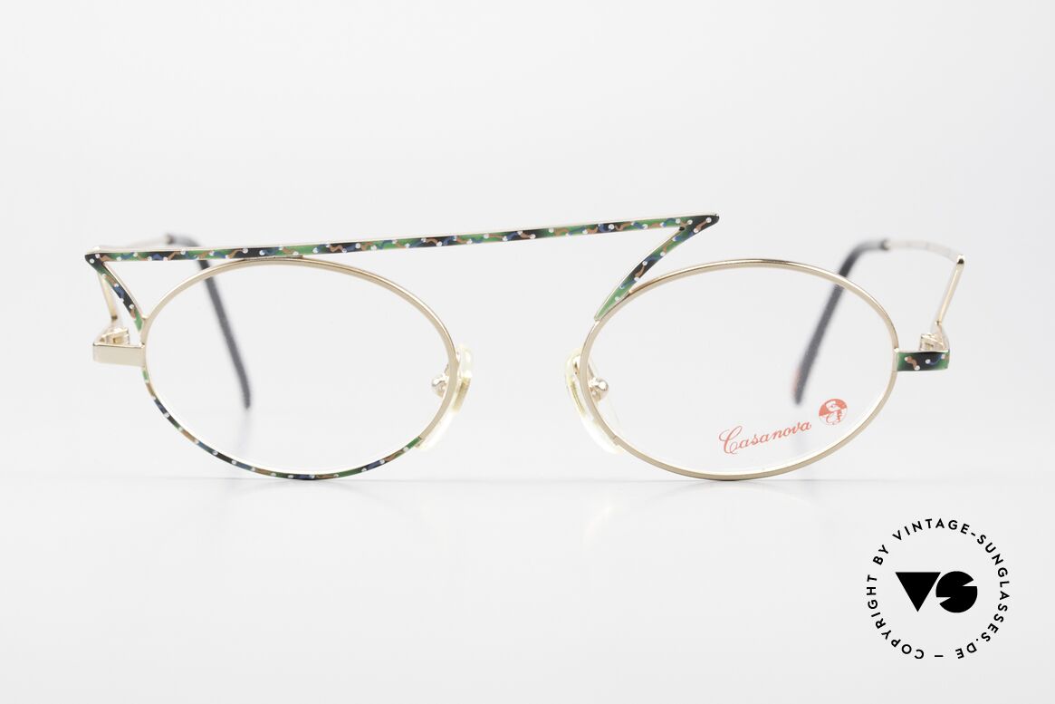 Casanova LC30 ZigZag Frame Flash Design, rare & interesting 90's vintage eyeglasses from Italy, Made for Men and Women