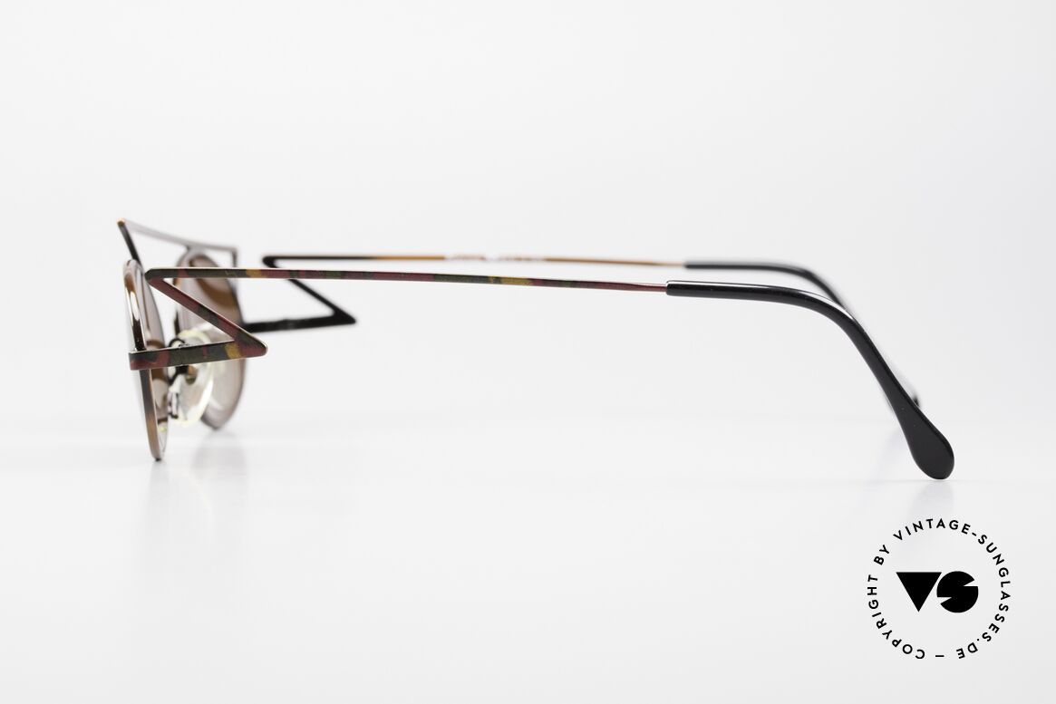 Casanova LC30 Zig Zag Sunglasses 1990's, frame design according to art nouveau architecture, Made for Men and Women