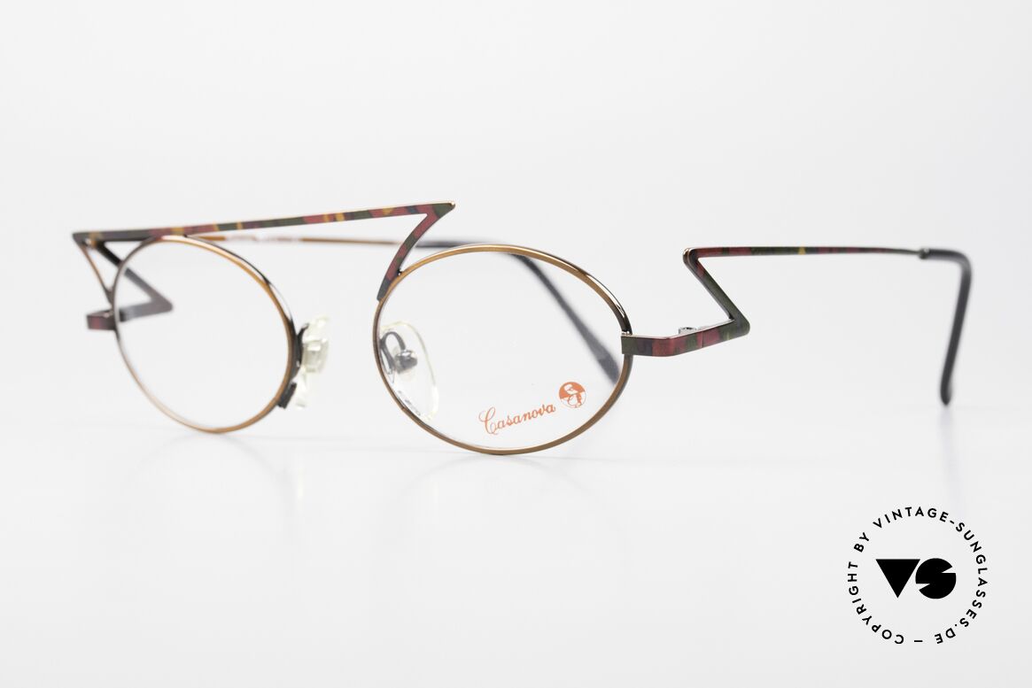 Casanova LC30 Art Nouveau Eyeglass-Frame, model is often called zig-zag glasses or "flash frame", Made for Men and Women