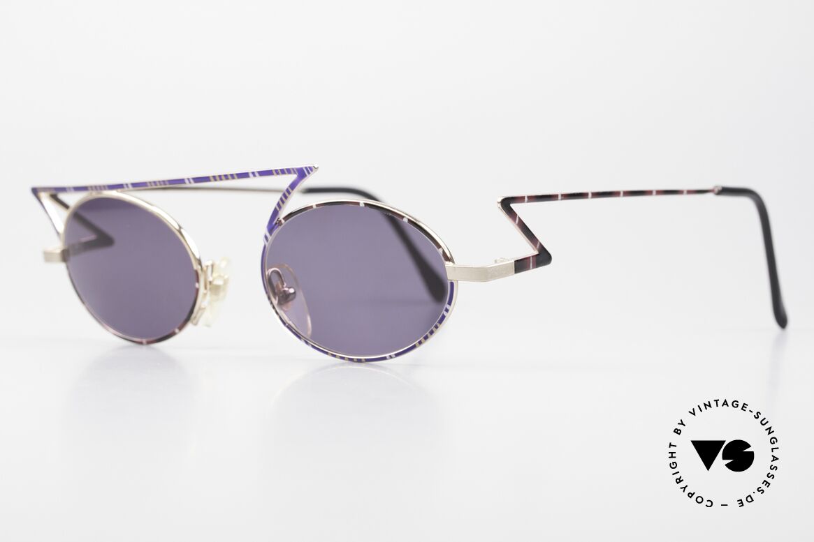 Casanova LC30 Art Nouveau Shades 1990's, model is often called zig-zag glasses / flash shades, Made for Men and Women