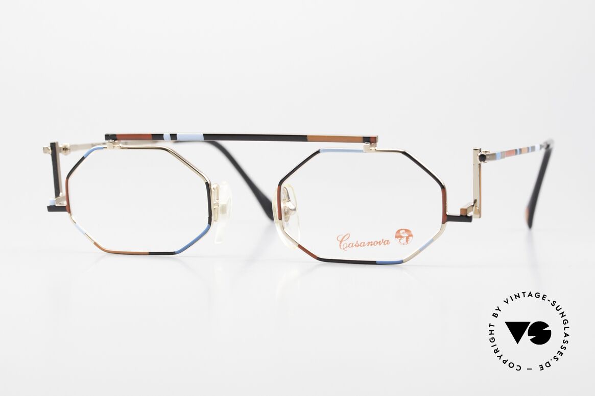Casanova RVC2 Geometric Glasses Purism, Casanova frame, model RVC-2, size 44/22, color 05, Made for Men and Women