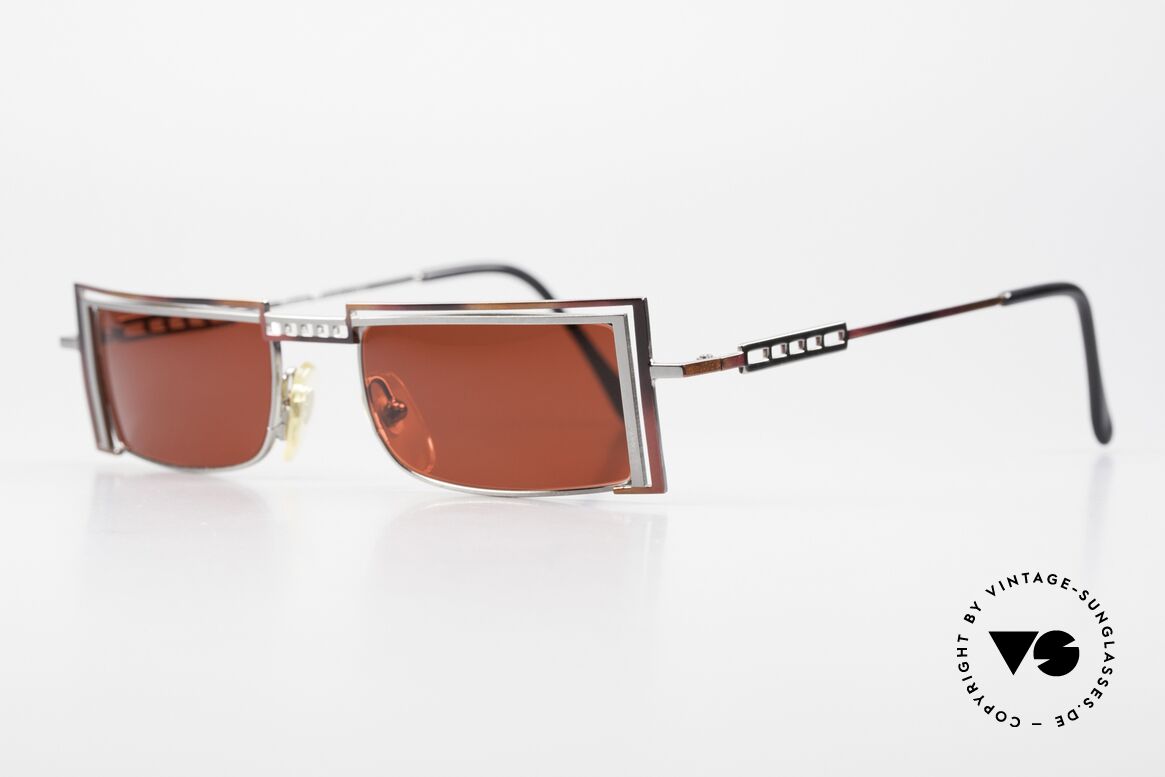 Casanova LC5 Square Gaudy 3D Red Lenses, LC ="Liberty Collezione", which is Ital. "Art Nouveau", Made for Men and Women