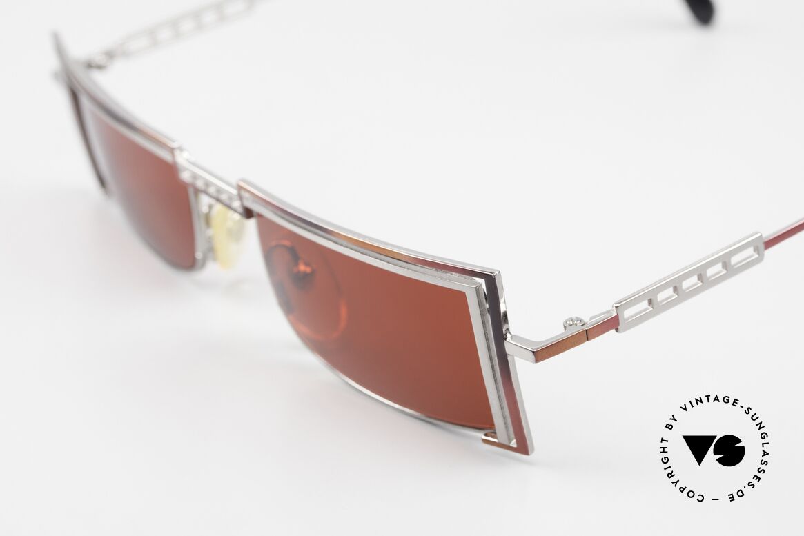 Casanova LC5 Square Gaudy 3D Red Lenses, frame design & color according to the "Belle Epoque"., Made for Men and Women