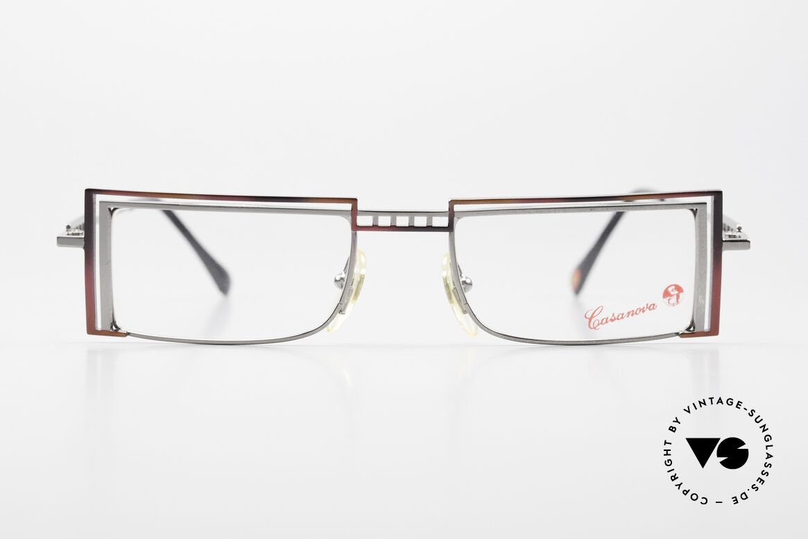 Casanova LC5 Square Frame Belle Epoque, interesting 1980'/90's vintage eyeglasses from Italy, Made for Men and Women
