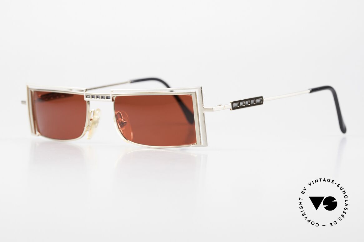 Casanova LC5 Gaudy 3D Red Lenses Square, LC ="Liberty Collezione", which is Ital. "Art Nouveau", Made for Men and Women