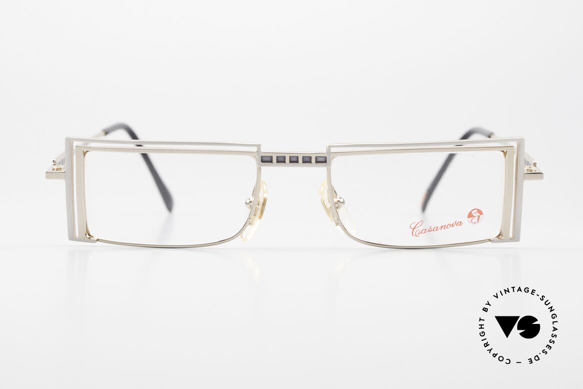 Casanova LC5 Square Eyeglass-Frame 90's, interesting 1980'/90's vintage eyeglasses from Italy, Made for Men and Women
