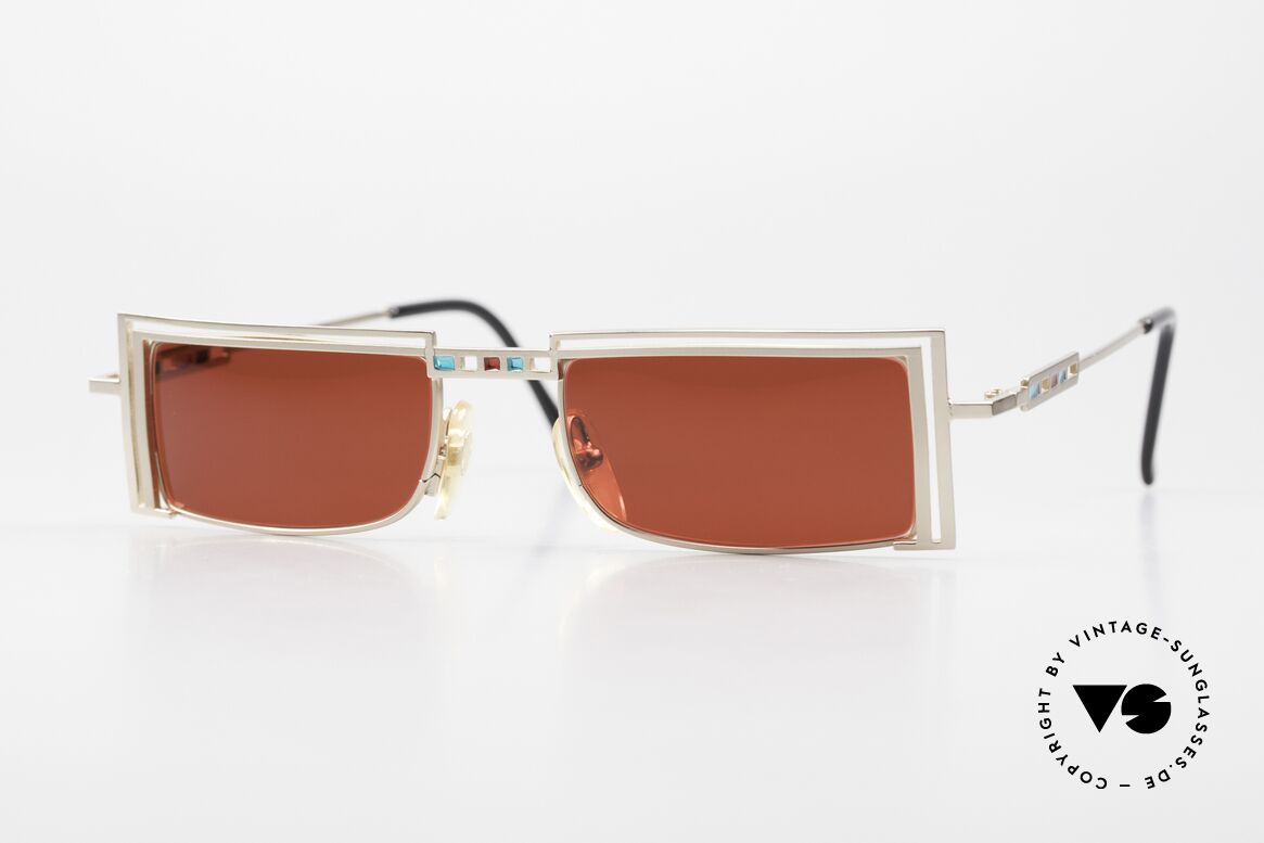 Casanova LC5 Square Frame 3D Red Lenses, Casanova sunglasses, mod. LC-5, size 46/20, col. 03, Made for Men and Women