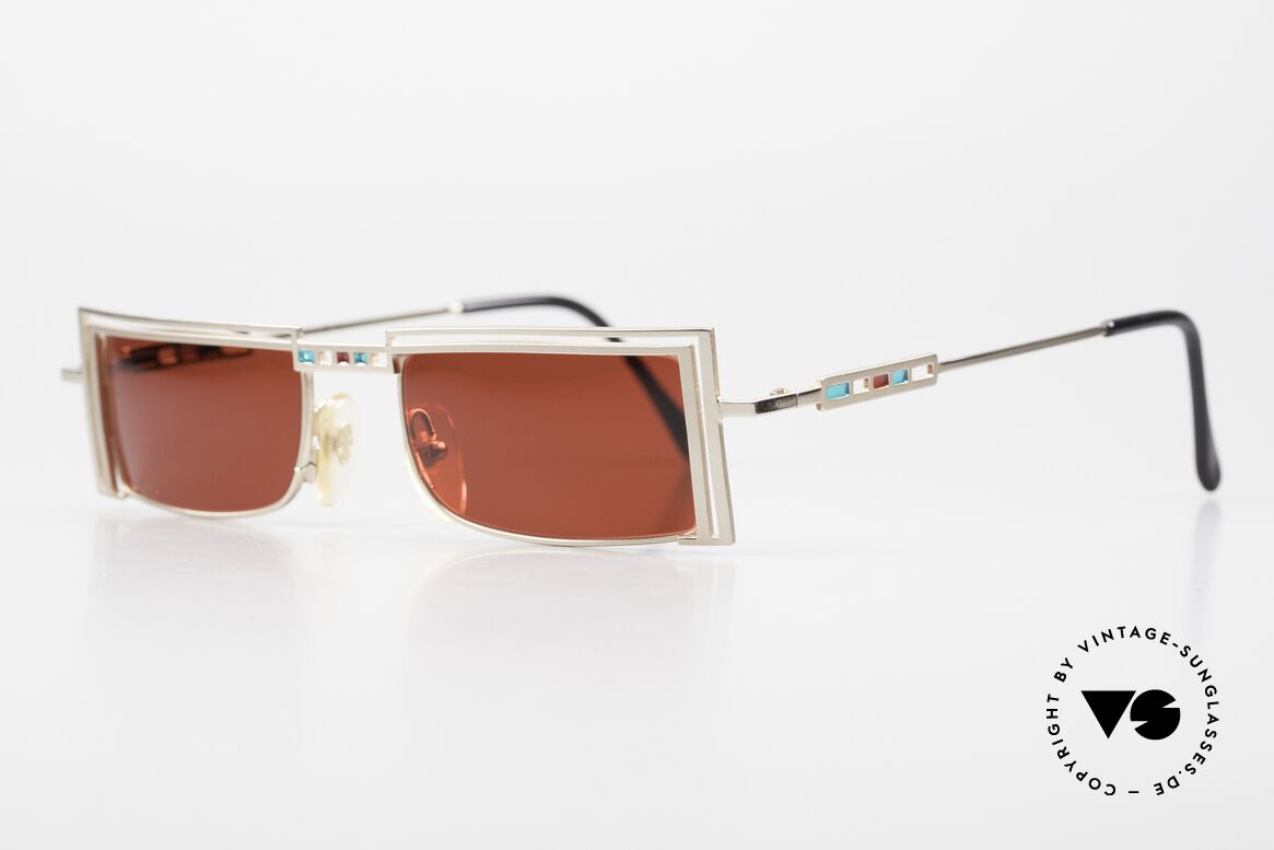 Casanova LC5 Square Frame 3D Red Lenses, LC ="Liberty Collezione", which is Ital. "Art Nouveau", Made for Men and Women
