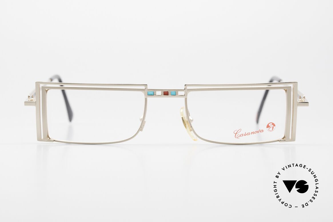 Casanova LC5 Square Specs Belle Epoque, interesting 1980'/90's vintage eyeglasses from Italy, Made for Men and Women