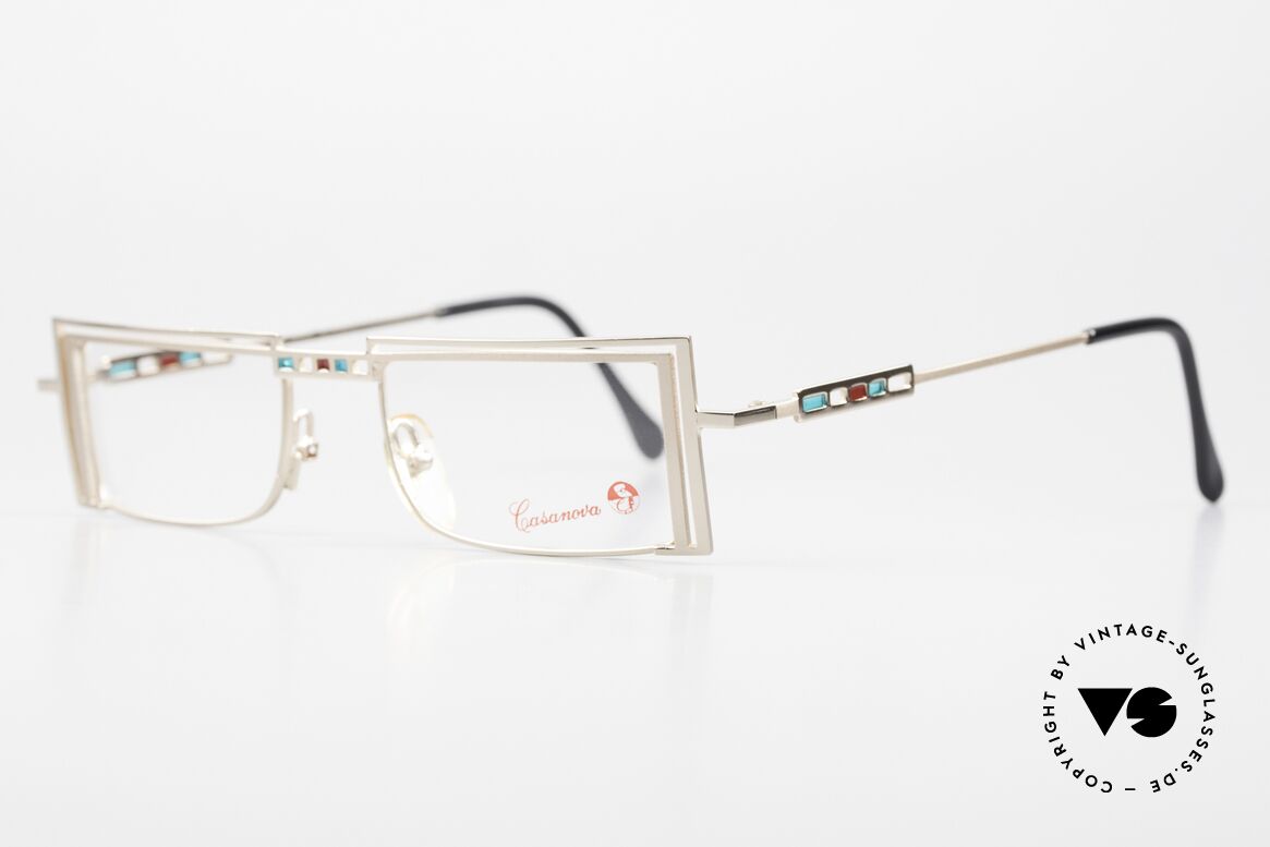Casanova LC5 Square Specs Belle Epoque, LC ="Liberty Collezione", which is Ital. "Art Nouveau", Made for Men and Women