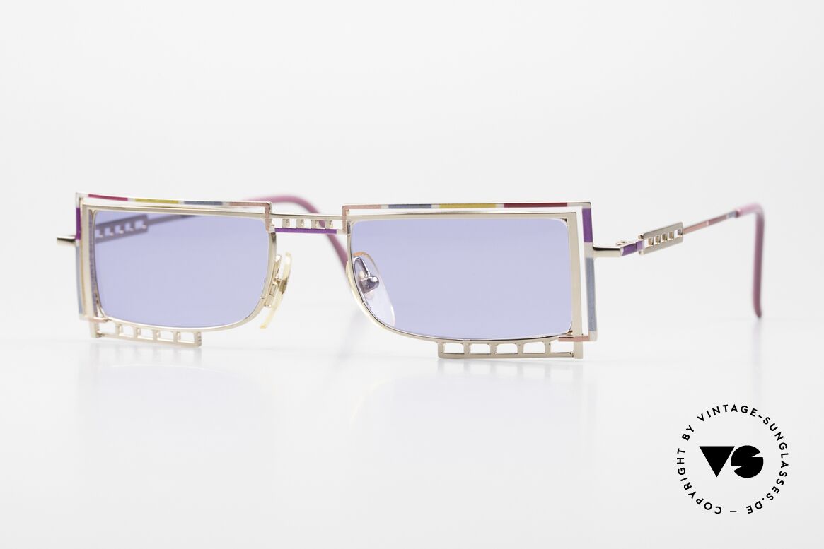 Casanova LC4 Square And Colorful Shades, Casanova sunglasses, mod. LC-4, size 46/20, col. 01, Made for Men and Women
