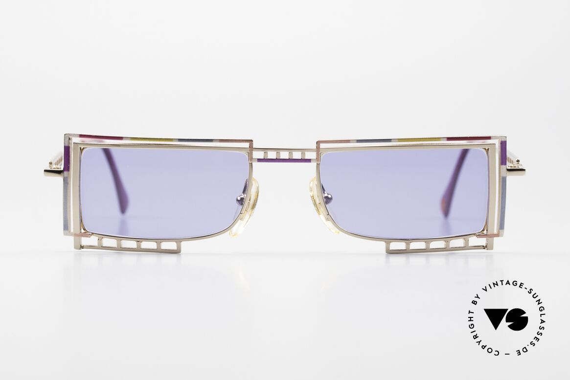 Casanova LC4 Square And Colorful Shades, interesting 1980's/90's vintage sunglasses from Italy, Made for Men and Women