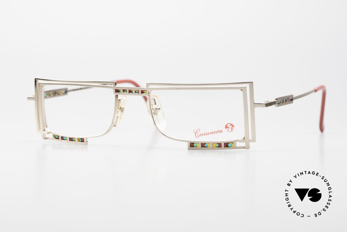 Casanova LC4 24kt Gold Plated Eyeglasses, rare Casanova frame, mod. LC-4, size 46/20, col. 04, Made for Men and Women