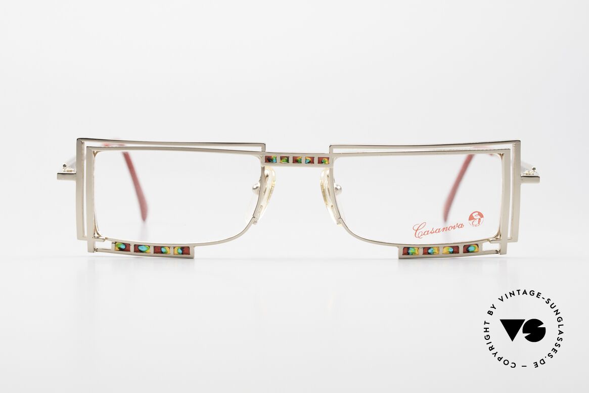 Casanova LC4 24kt Gold Plated Eyeglasses, interesting 1980's/90's vintage eyeglasses from Italy, Made for Men and Women