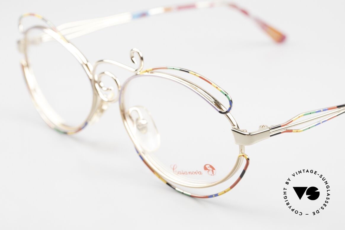 Casanova RC5 Special Glasses Elegant Colorful, precious gold-plated frame with multicolored pattern, Made for Women