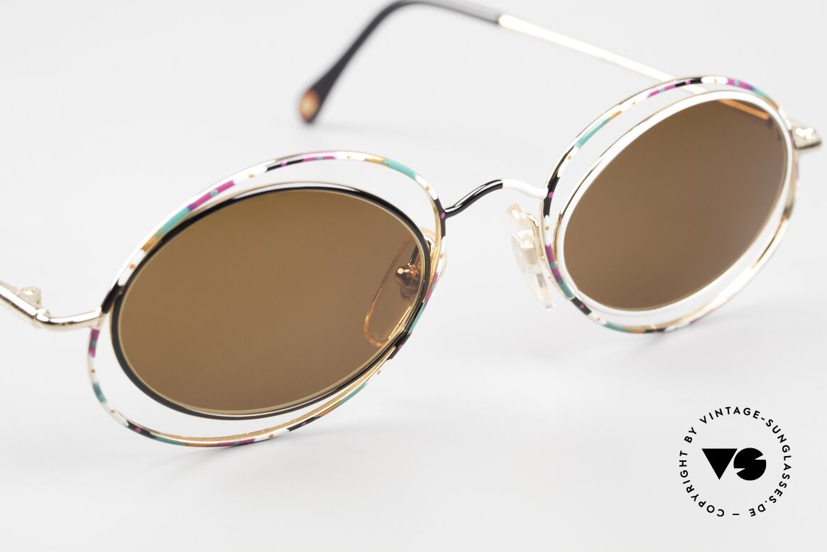 Casanova LC16 Crazy Sunglasses Multicolor, unworn with brown sun lenses for 100% UV protection, Made for Women