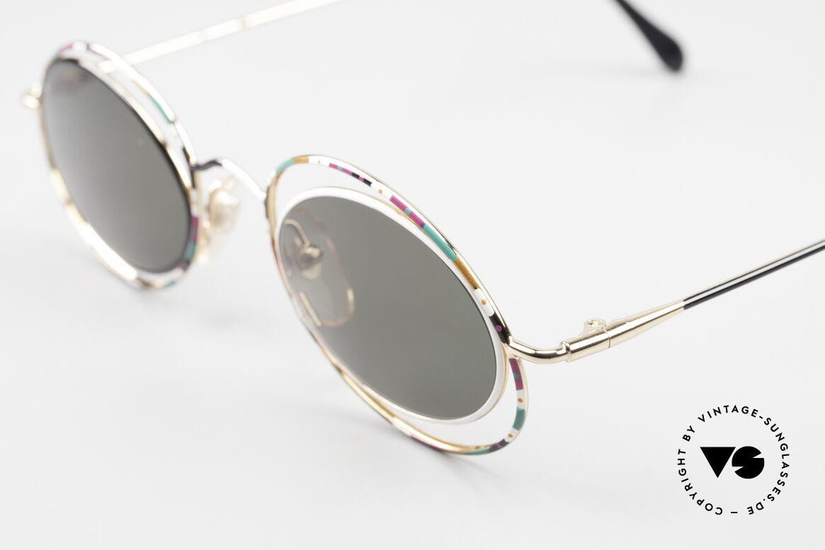 Casanova LC16 Crazy Shades Multicolored, precious gold-plated frame with multicolored pattern, Made for Women