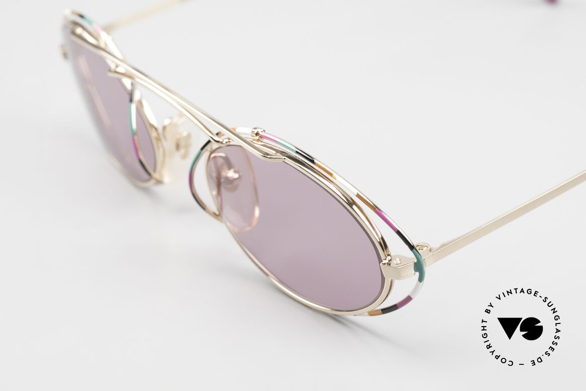 Casanova LC22 Art Nouveau Shades Purple, precious gold-plated frame with multicolored pattern, Made for Women
